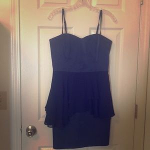 Semi formal navy and black dress